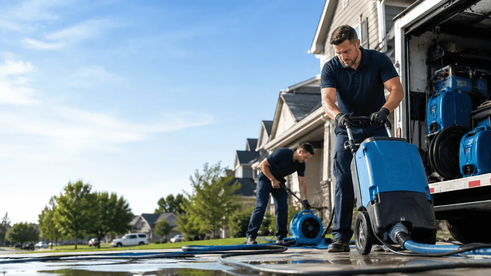 Dehumidification being performed in Loyalhanna, PA